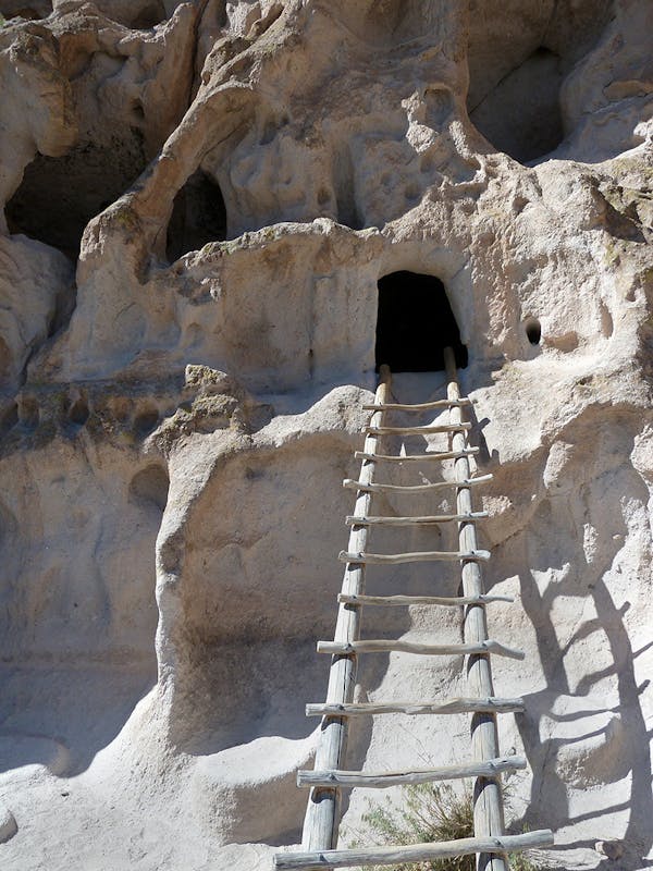 Access to a cliff dwelling in Bandelier National Monument