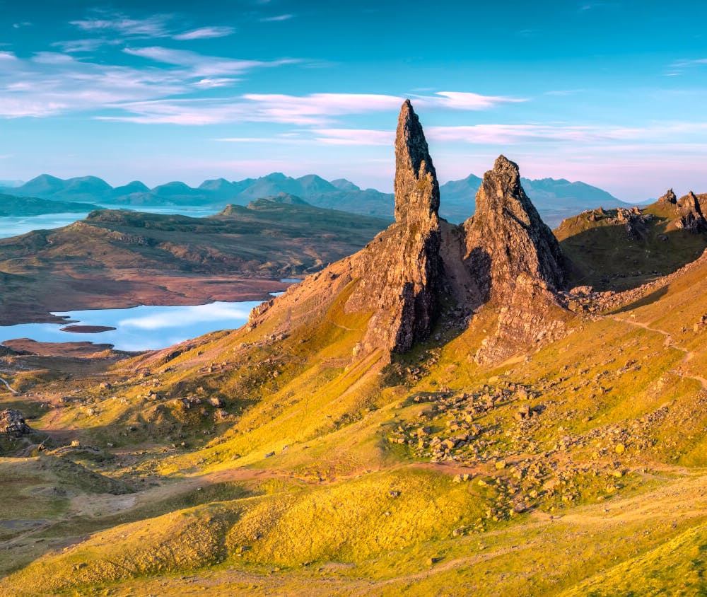 The Old Man of Storr rock formation on the Isle of Skye