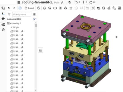 Mould design using CAD software