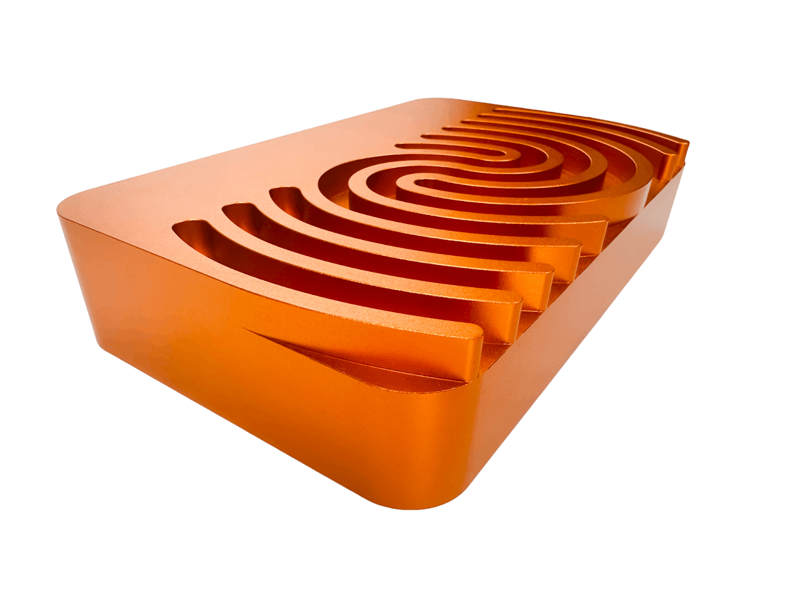 CNC Milled Aluminium 6082 Anodised Type II Orange
