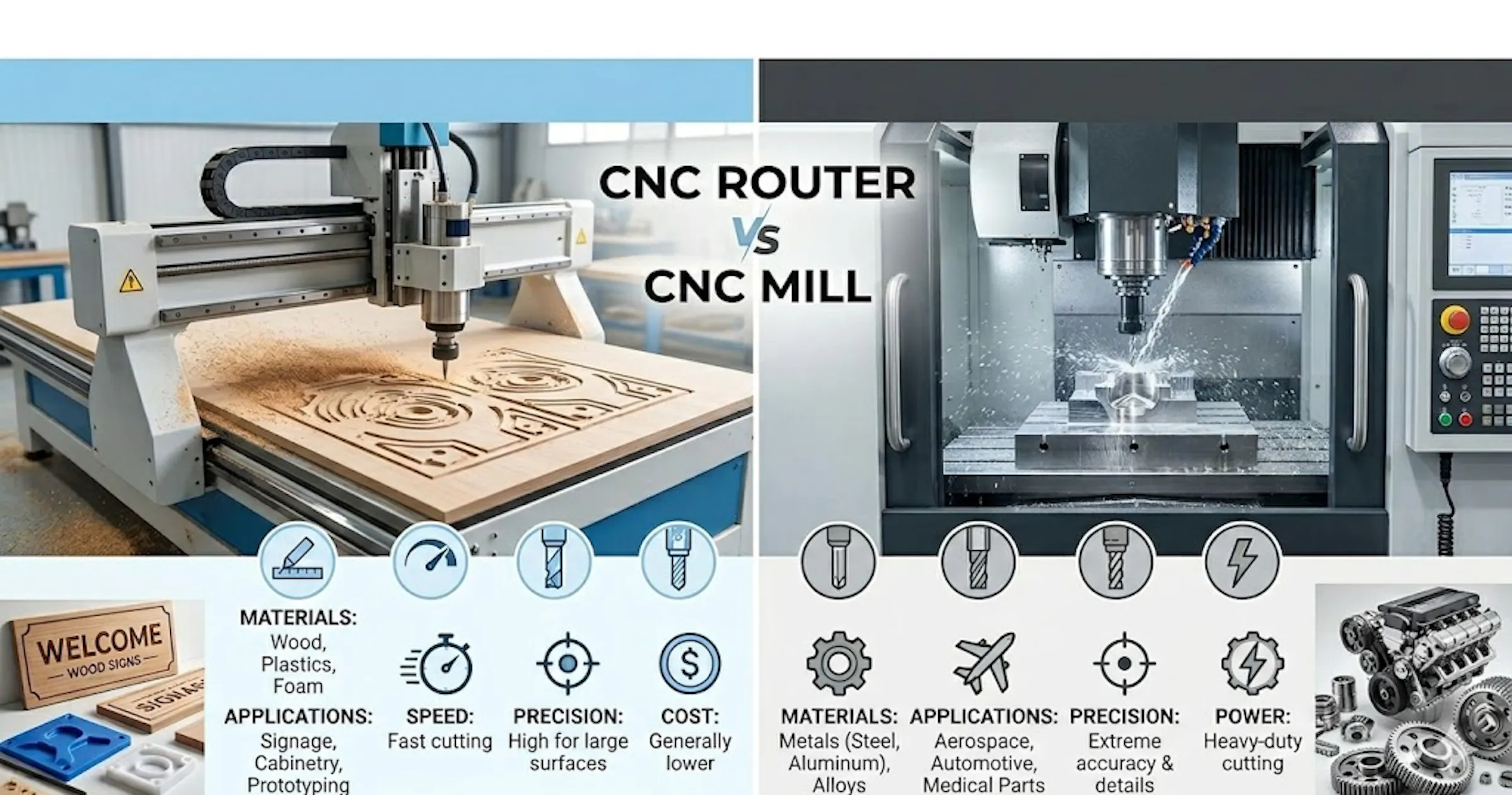 CNC Router vs. CNC Mill: Choosing the Right Tool | Geomiq