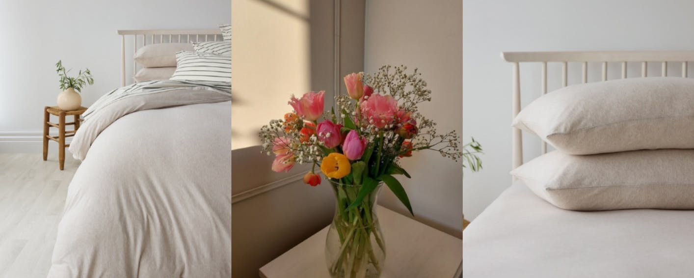 George Street Linen Spring Collage with Florals and Bedlinen