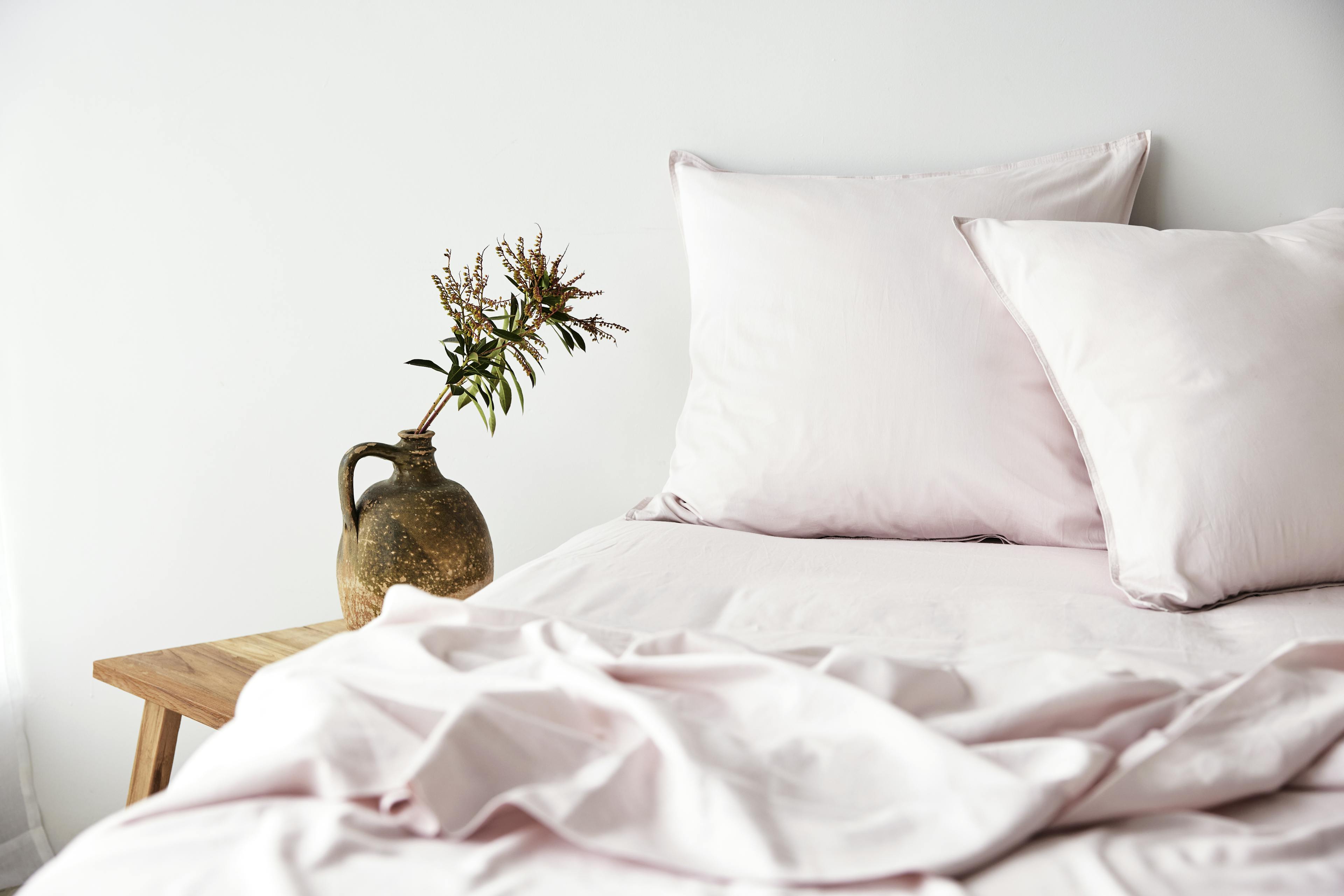 Soft Washed Cotton Sheet Set in Peony