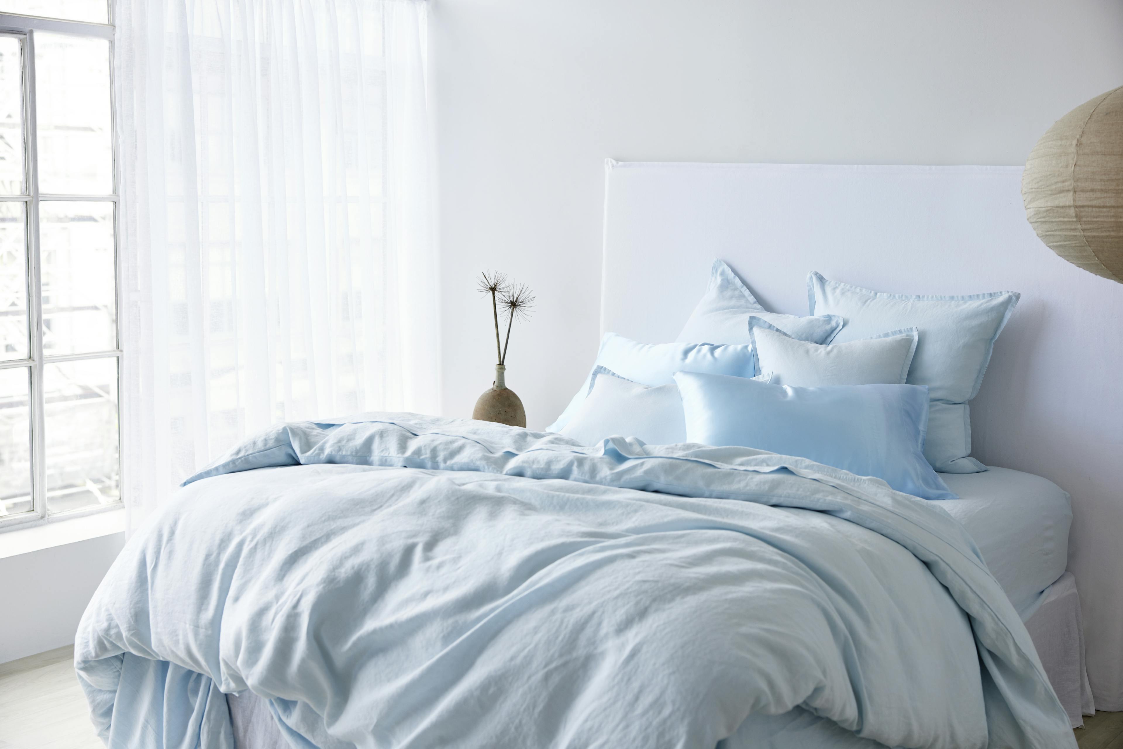 Pure Linen Duvet cover set in Powder