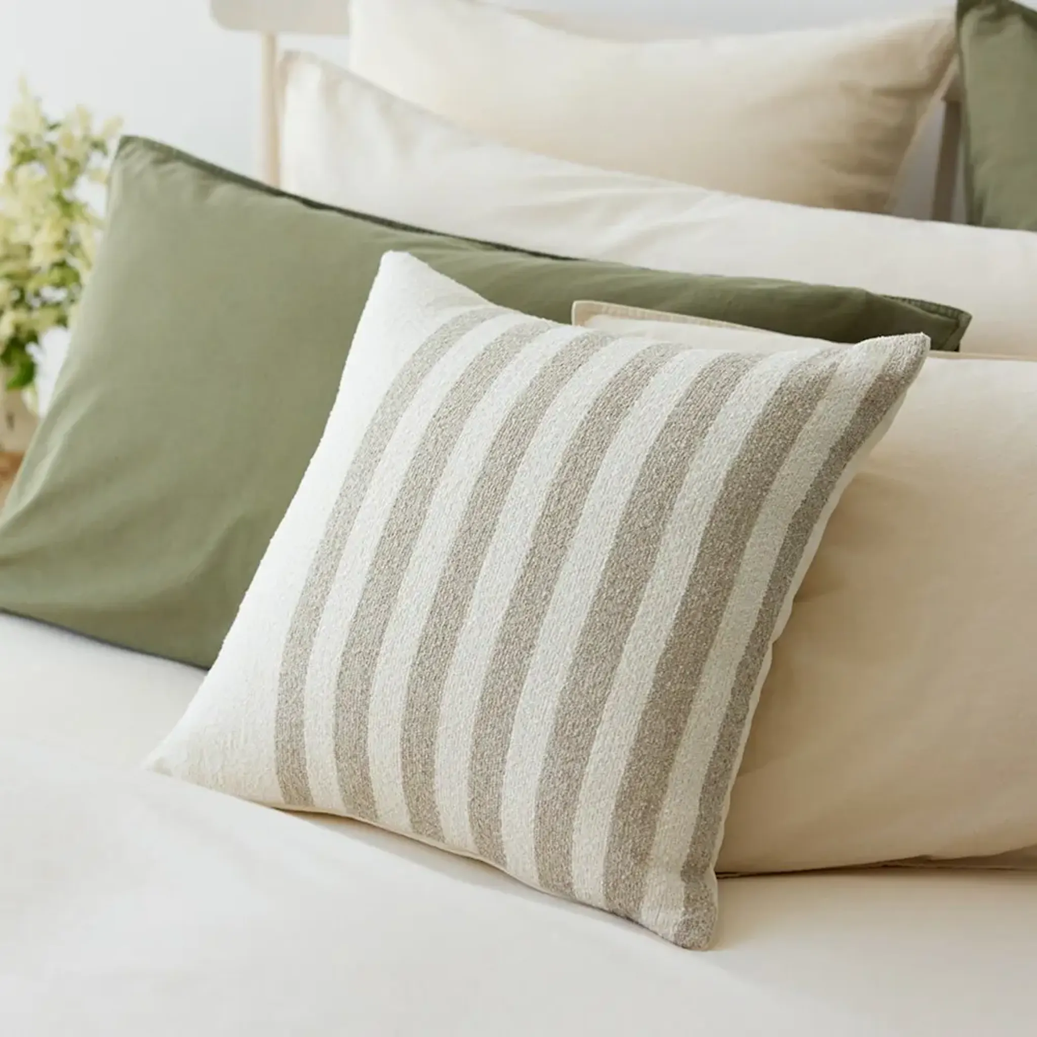 Bodrum Ladder Cushion in Ivory Natural