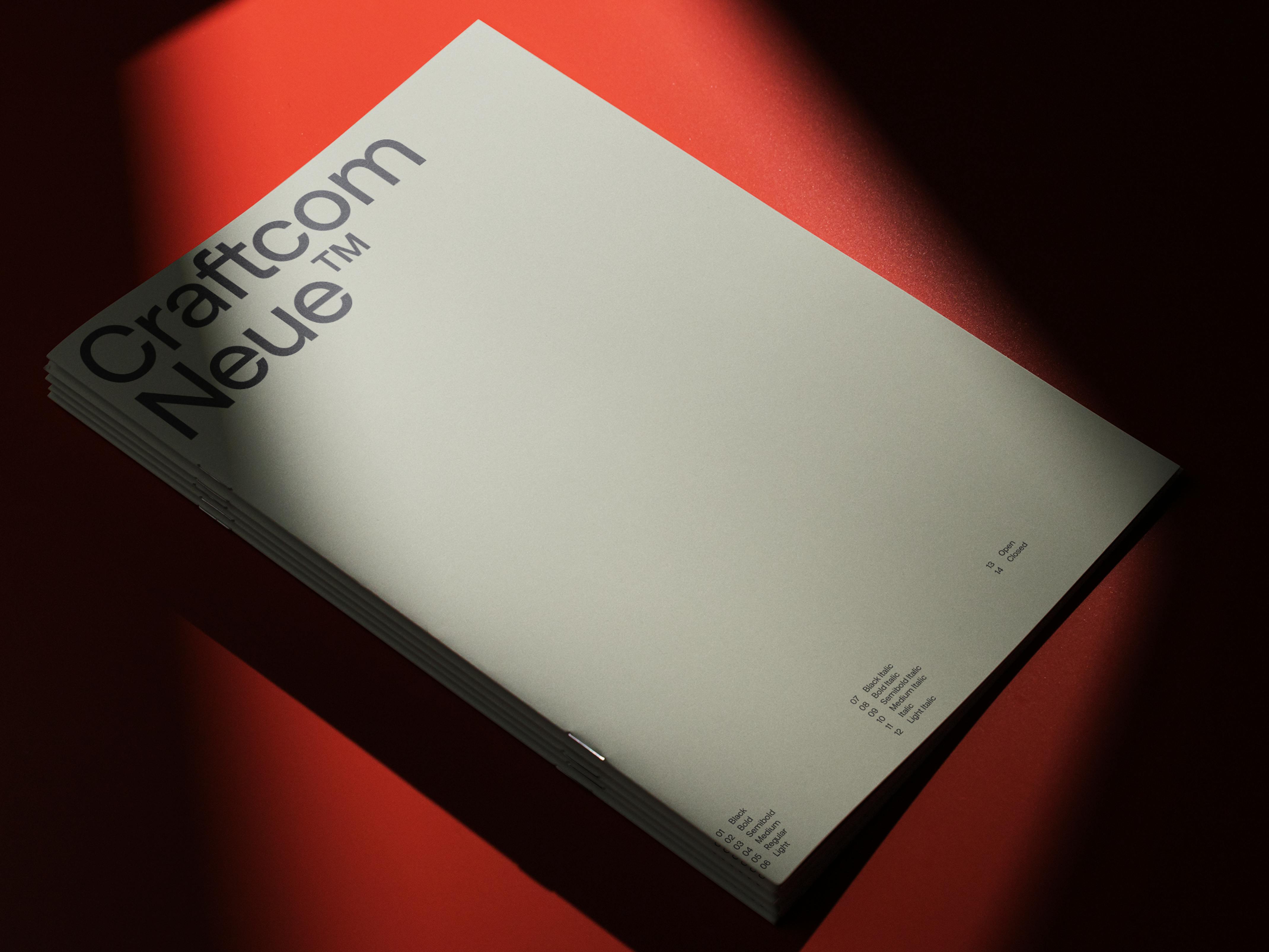 Craftcom Neue specimen cover