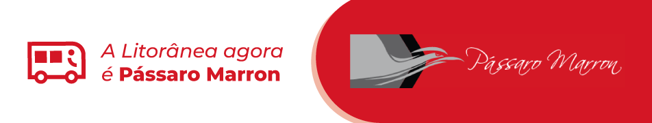 Banner com a mensagem "A Litorânea agora é Pássaro Marron"