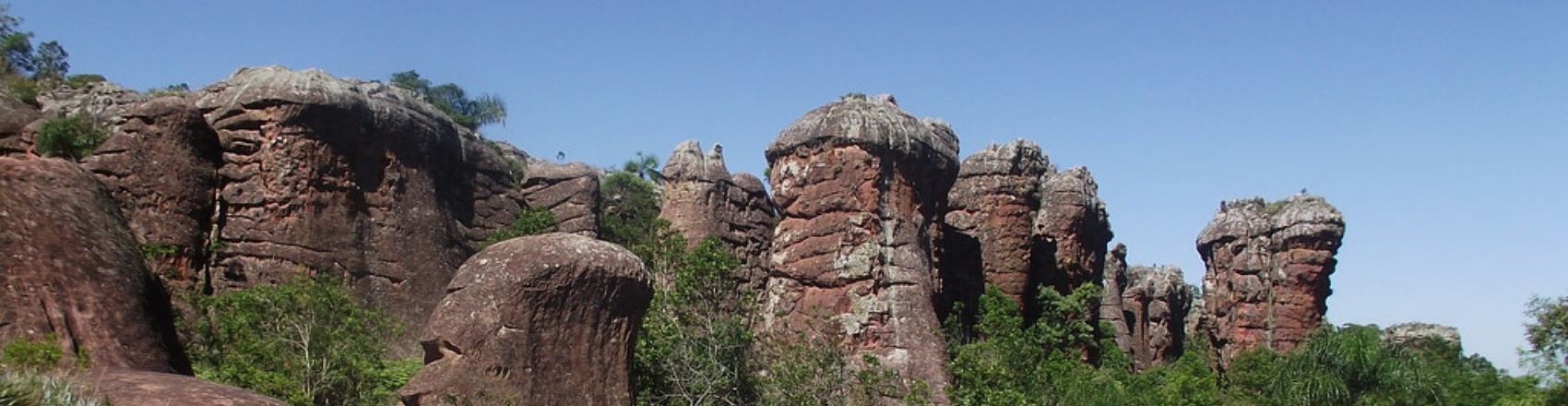 Pedras no Parque Vila Velha em Ponta Grossa.