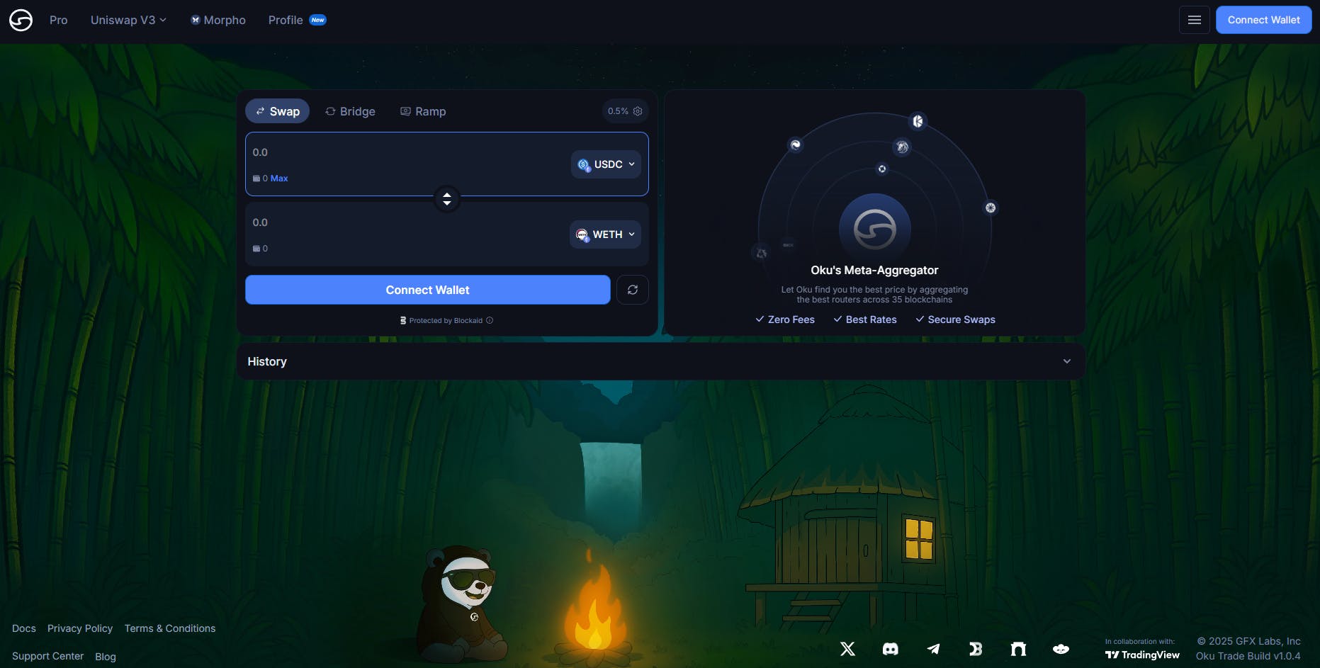 Oku Trade main interface