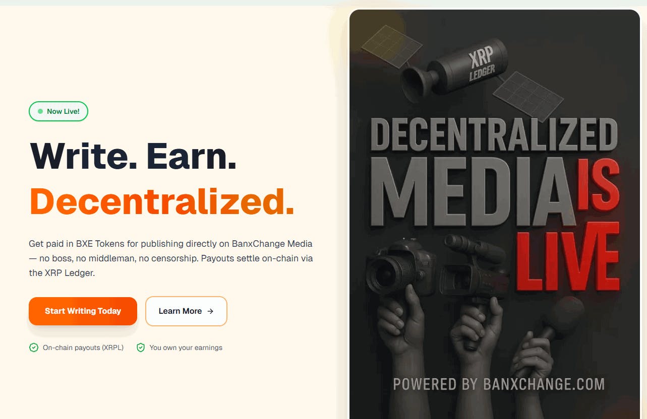 BanxChange author registration page