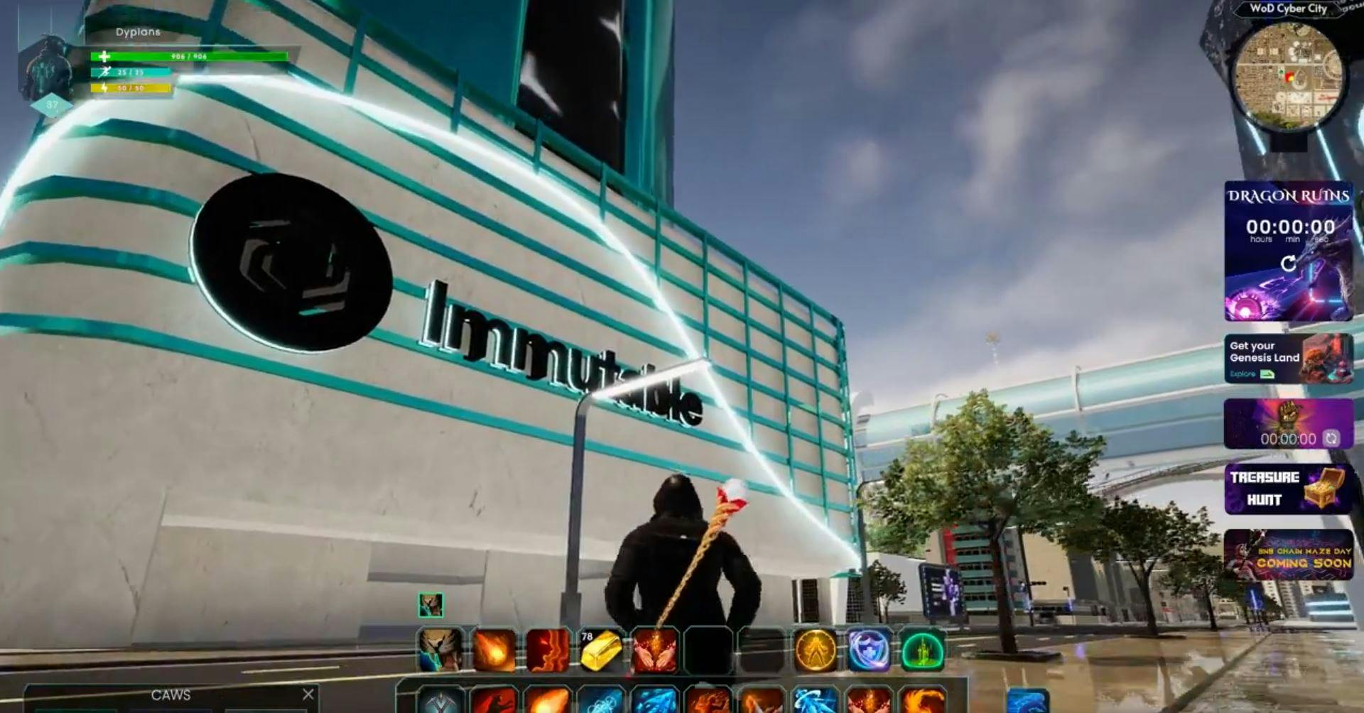 Illuvium's interface, characters, and virtual world