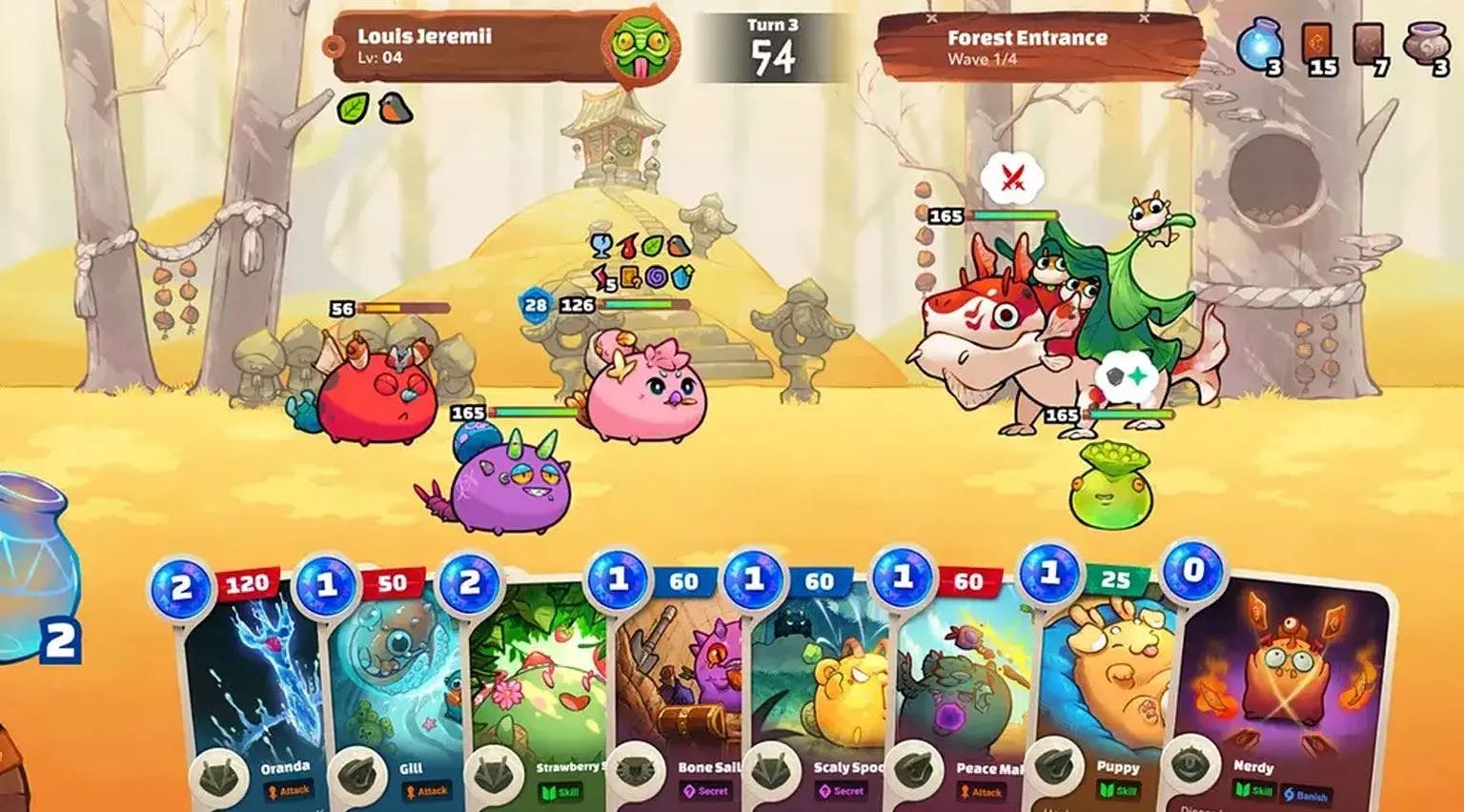 Axie Infinity card battles