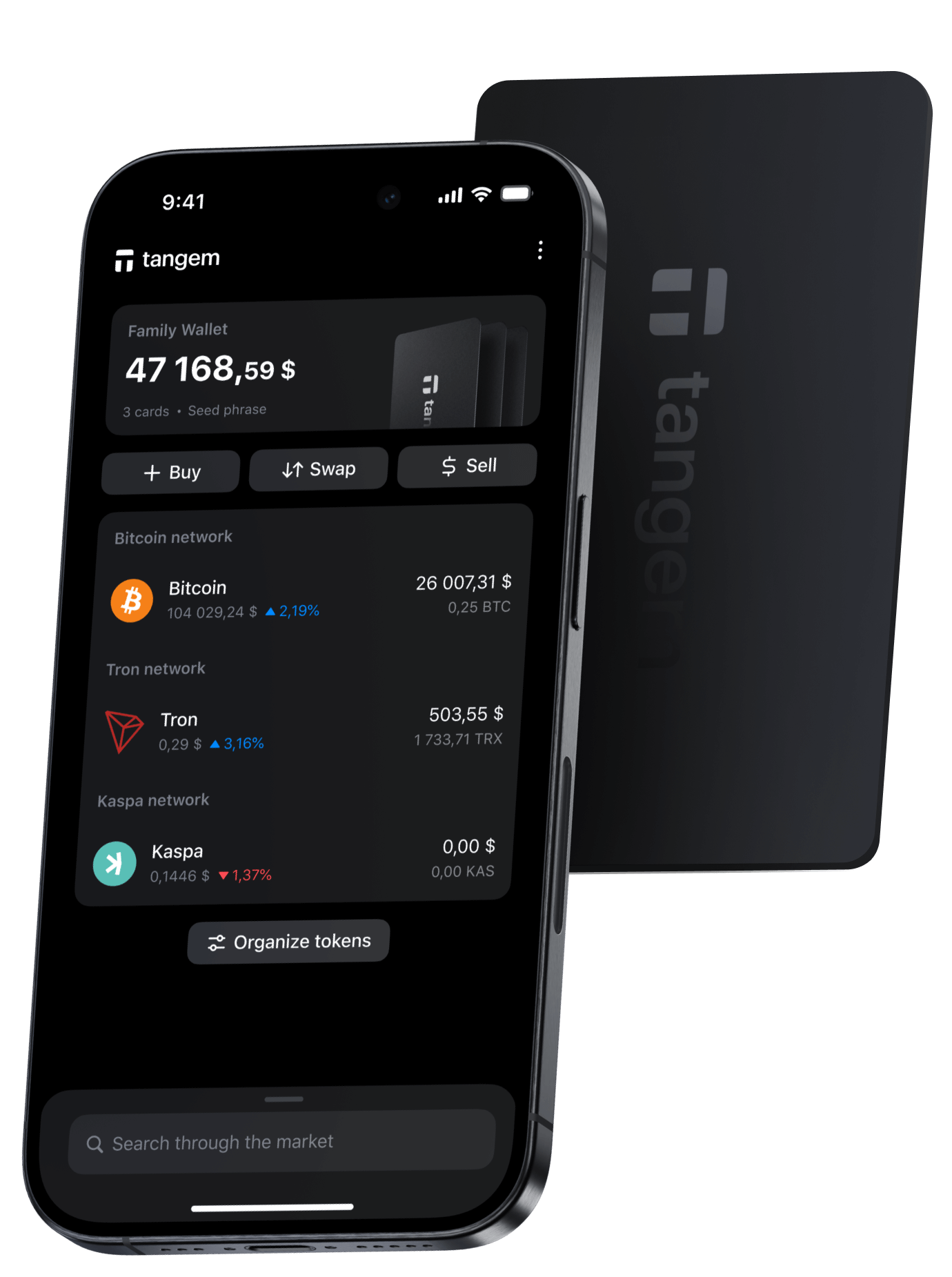 Tangem device and interface