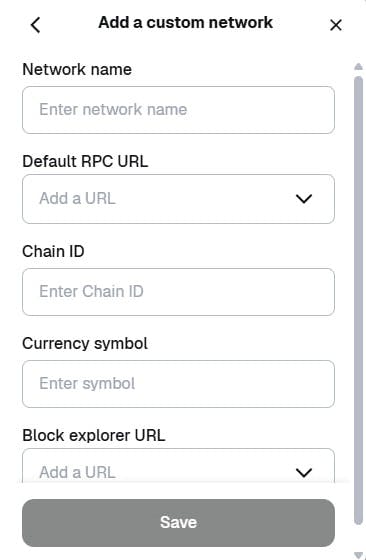 Adding a network to MetaMask