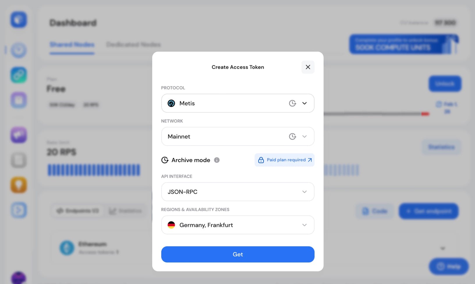 How to get a Metis JSON-RPC URL