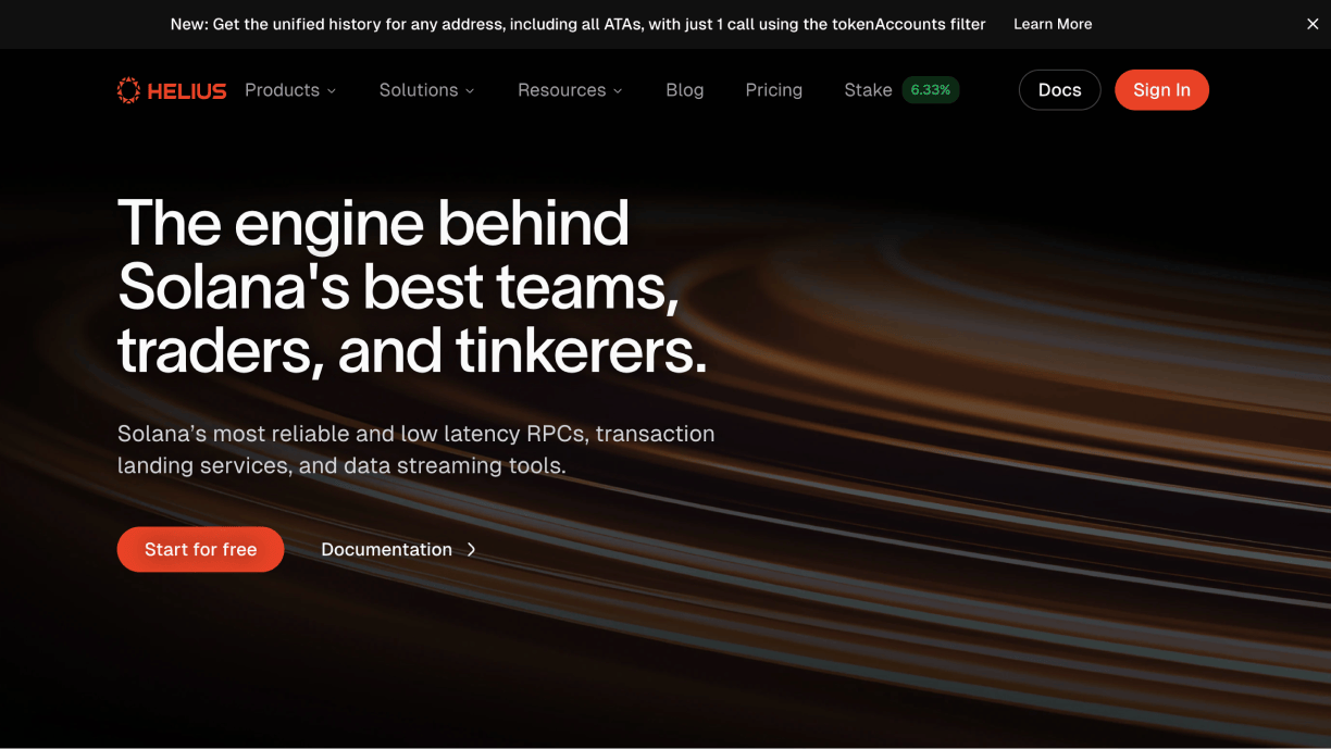Helius RPC provider overview