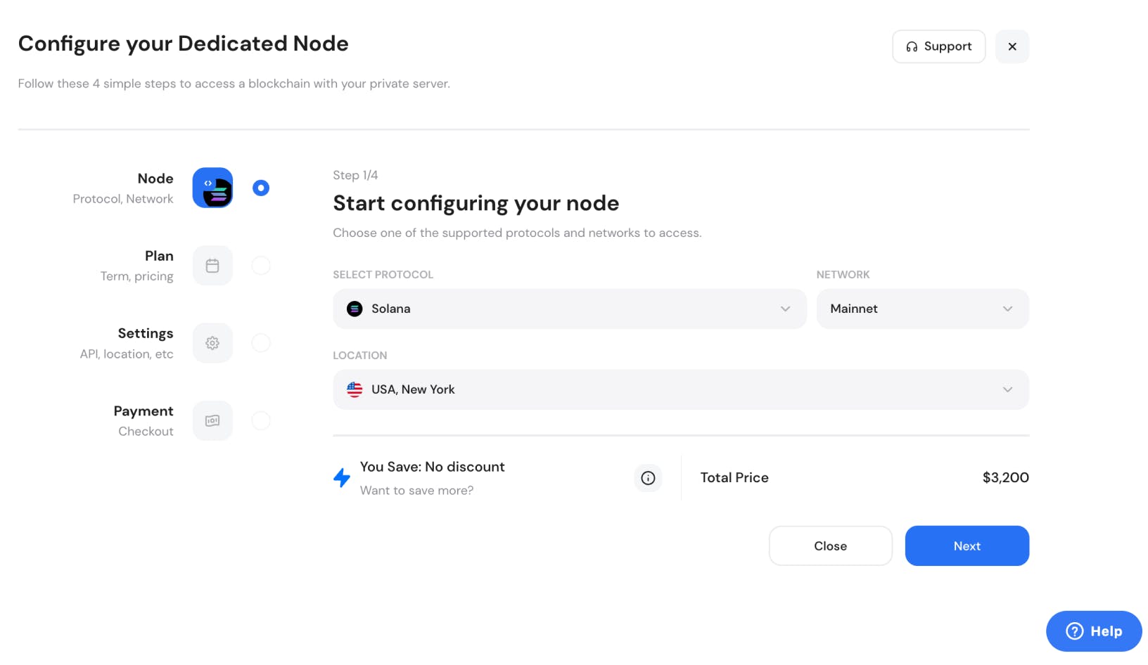 GetBlock dedicated Solana node setup steps