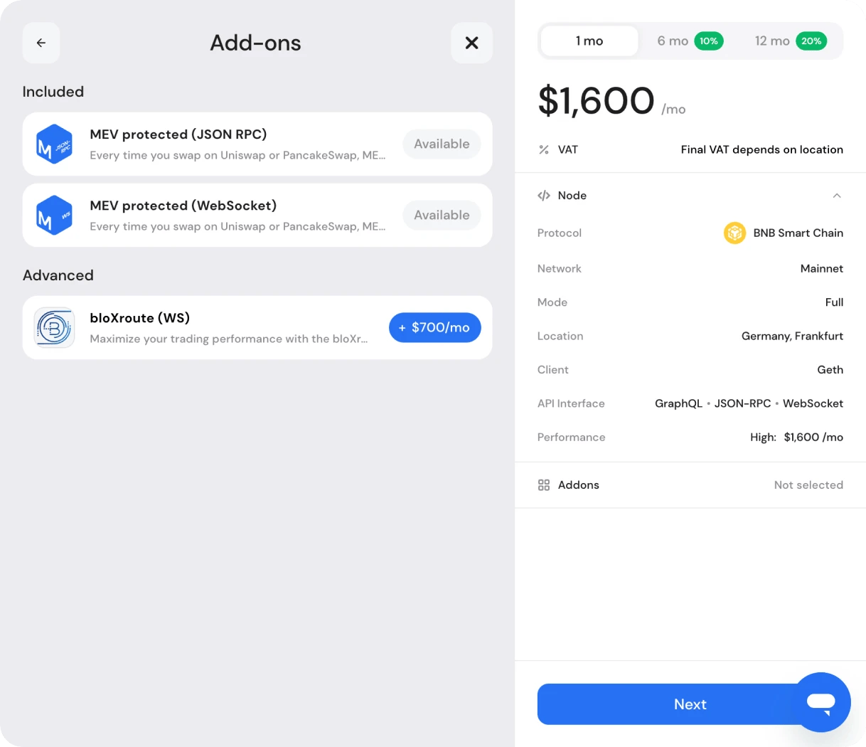 GetBlock add-ons and plugins for dedicated nodes