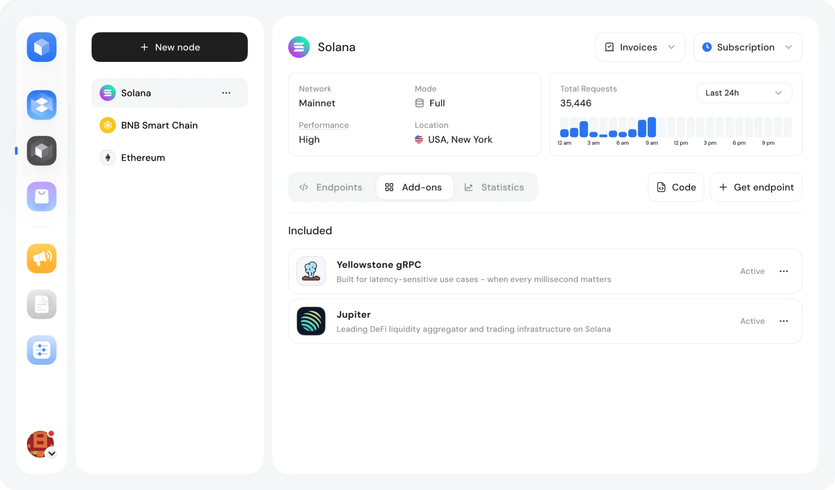 GetBlock add-ons marketplace