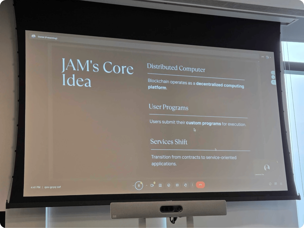 Polkadot presentation at Consensus HK 2026 outlining JAM upgrade