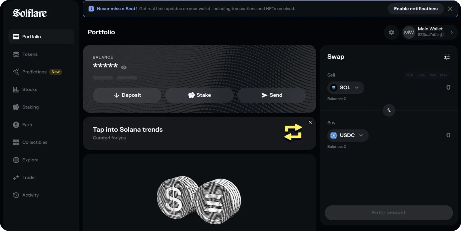 Solflare wallet overview