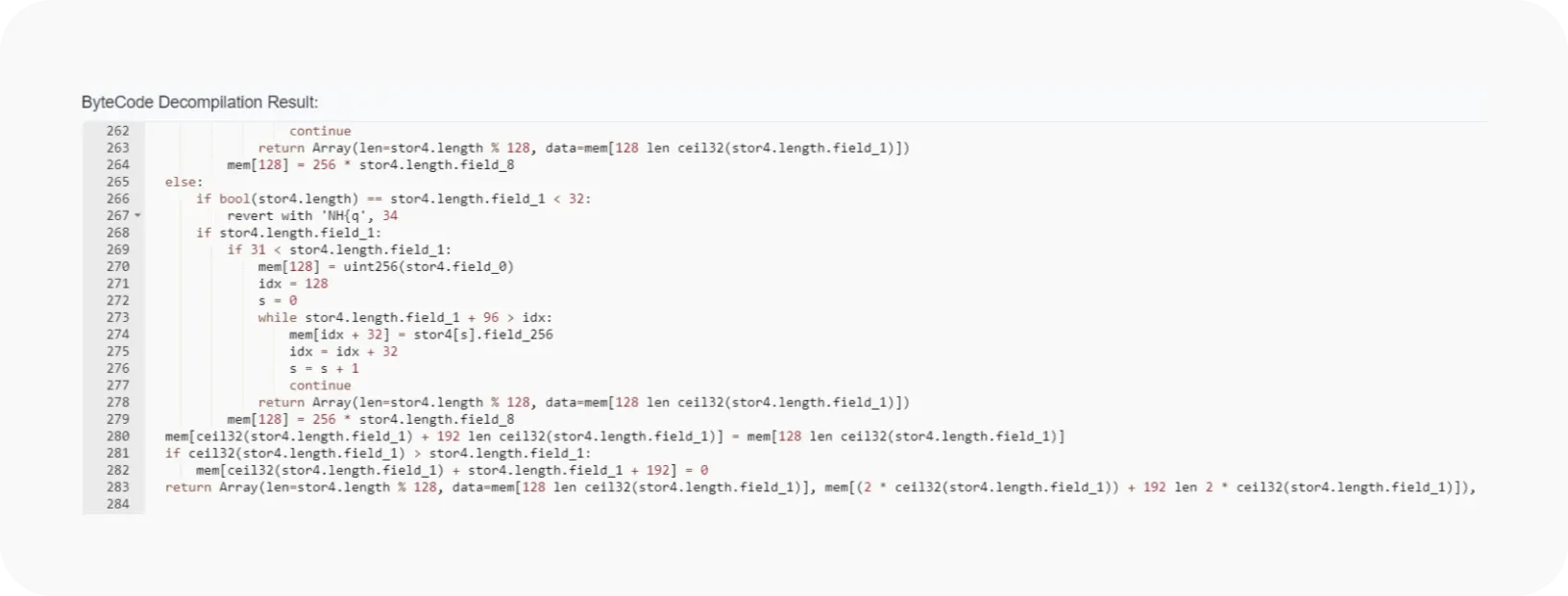 Ethereum smart contract token decompiled