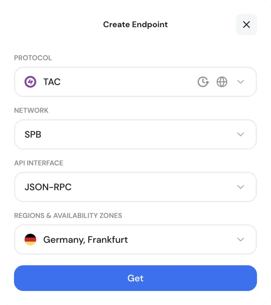 TAC Testnet JSON-RPC endpoint API access on GetBlock