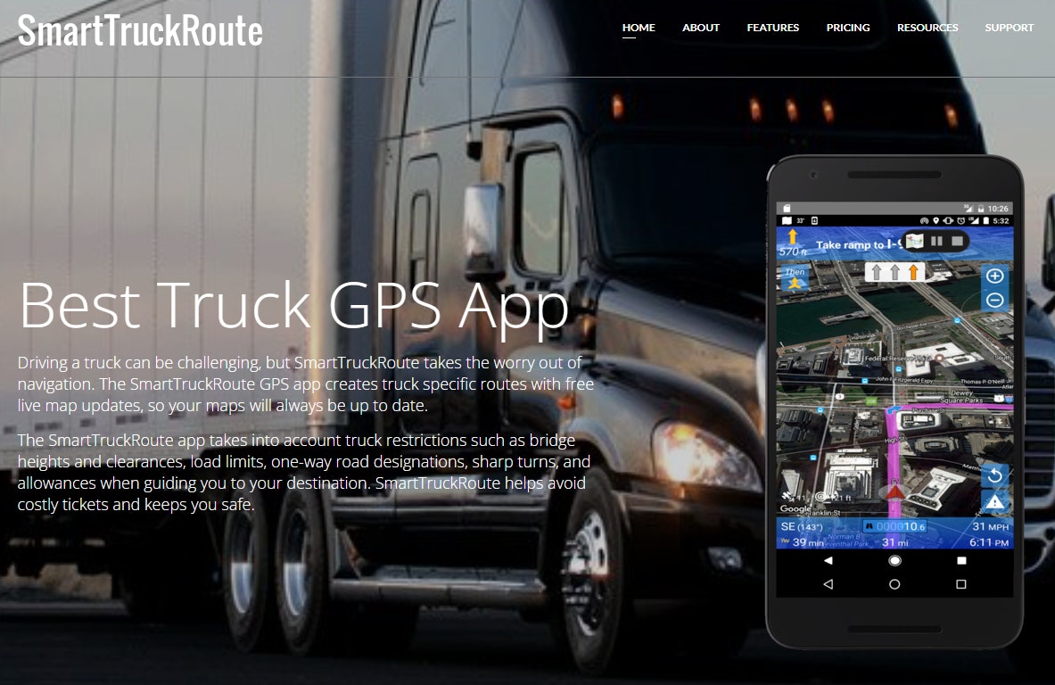 smart truck route app