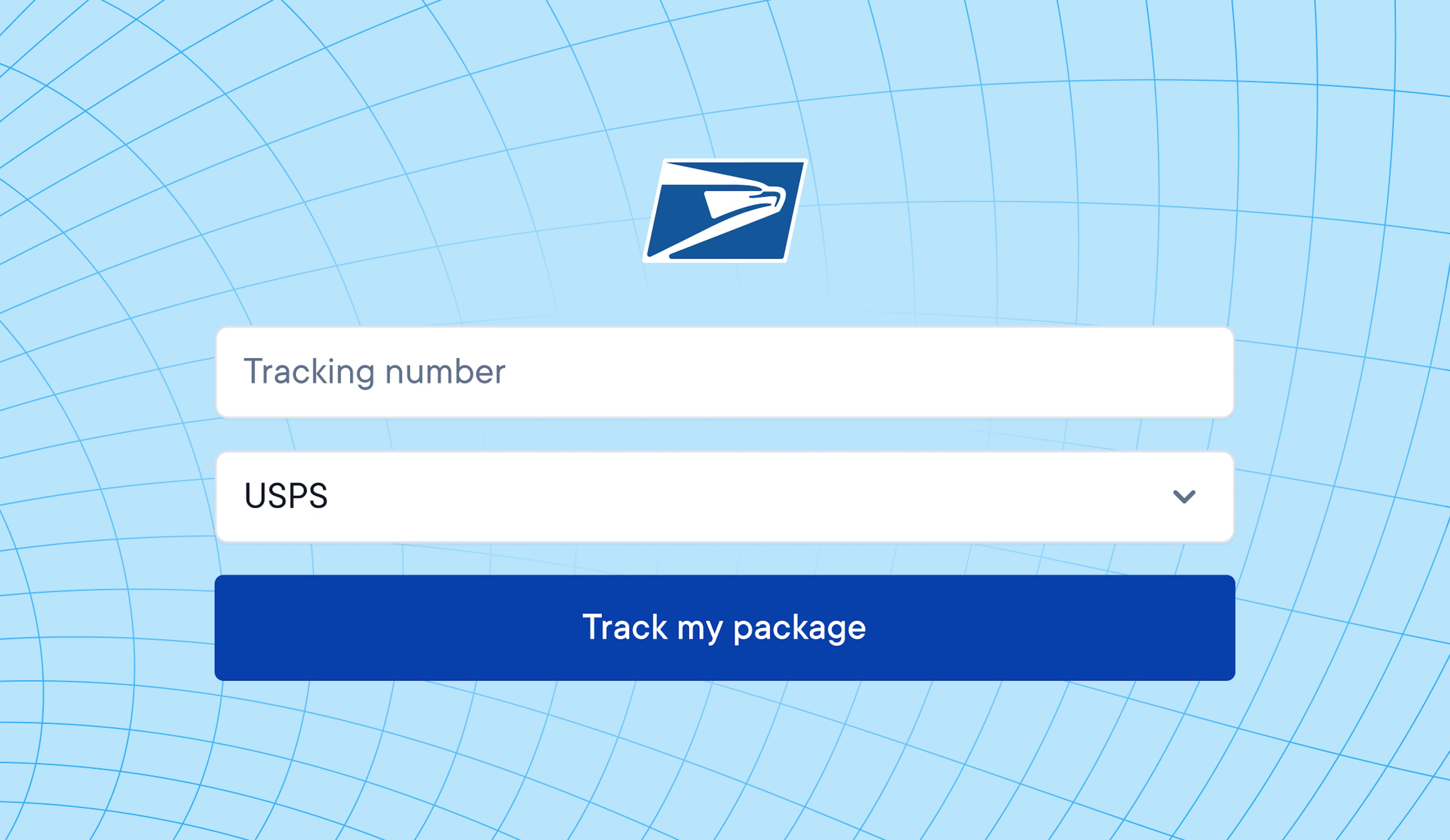 close-up of where to track a USPS package on the USPS website