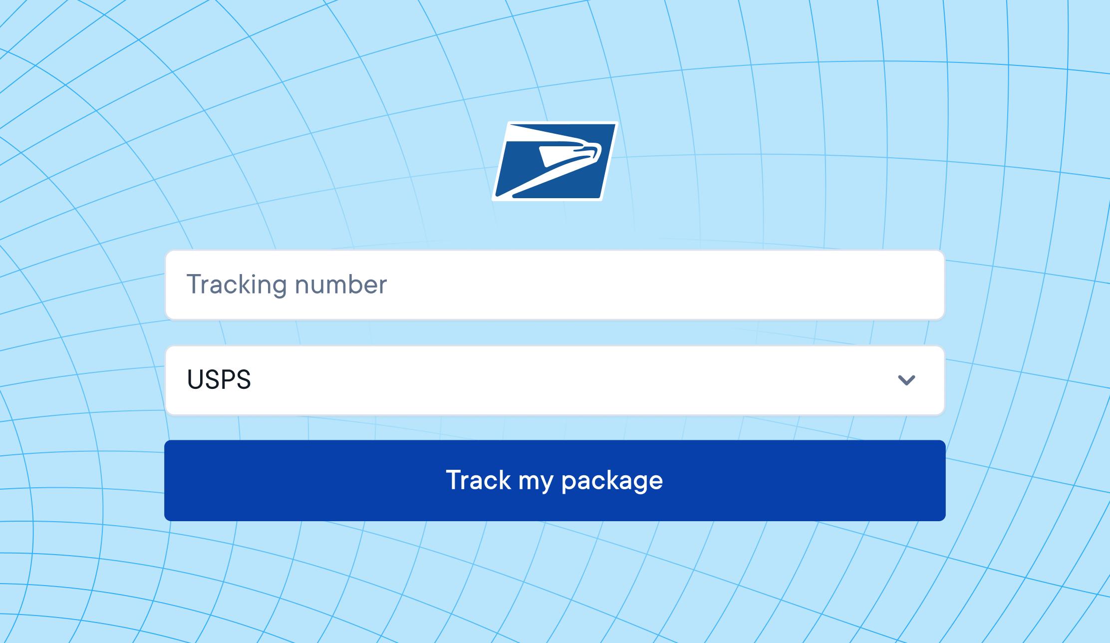 close-up of where to track a USPS package on the USPS website