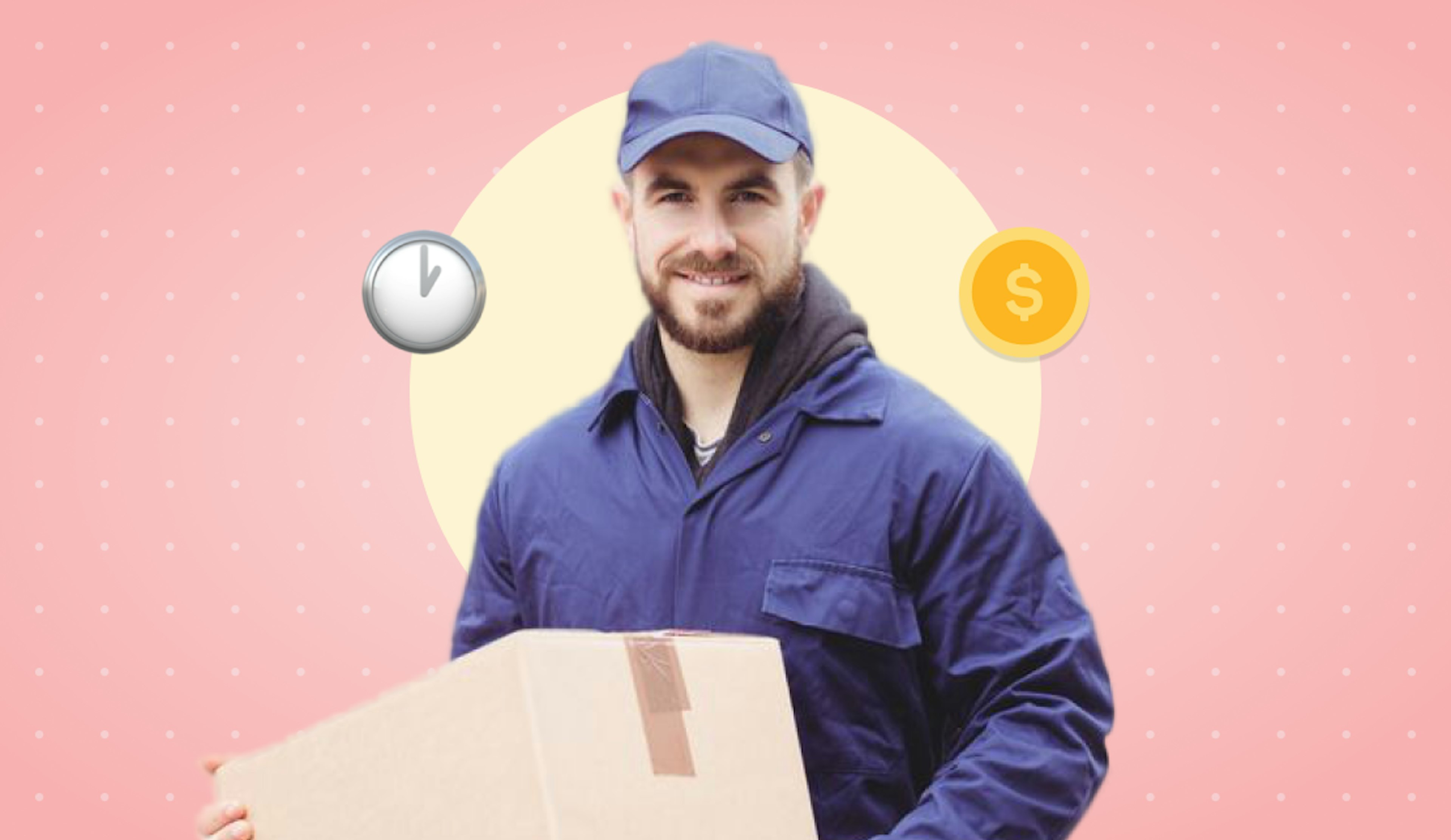 delivery man with package
