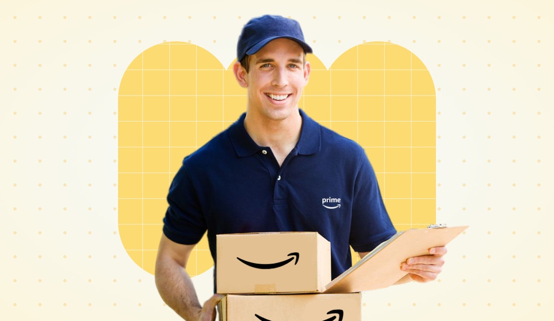 amazon driver with clipboard