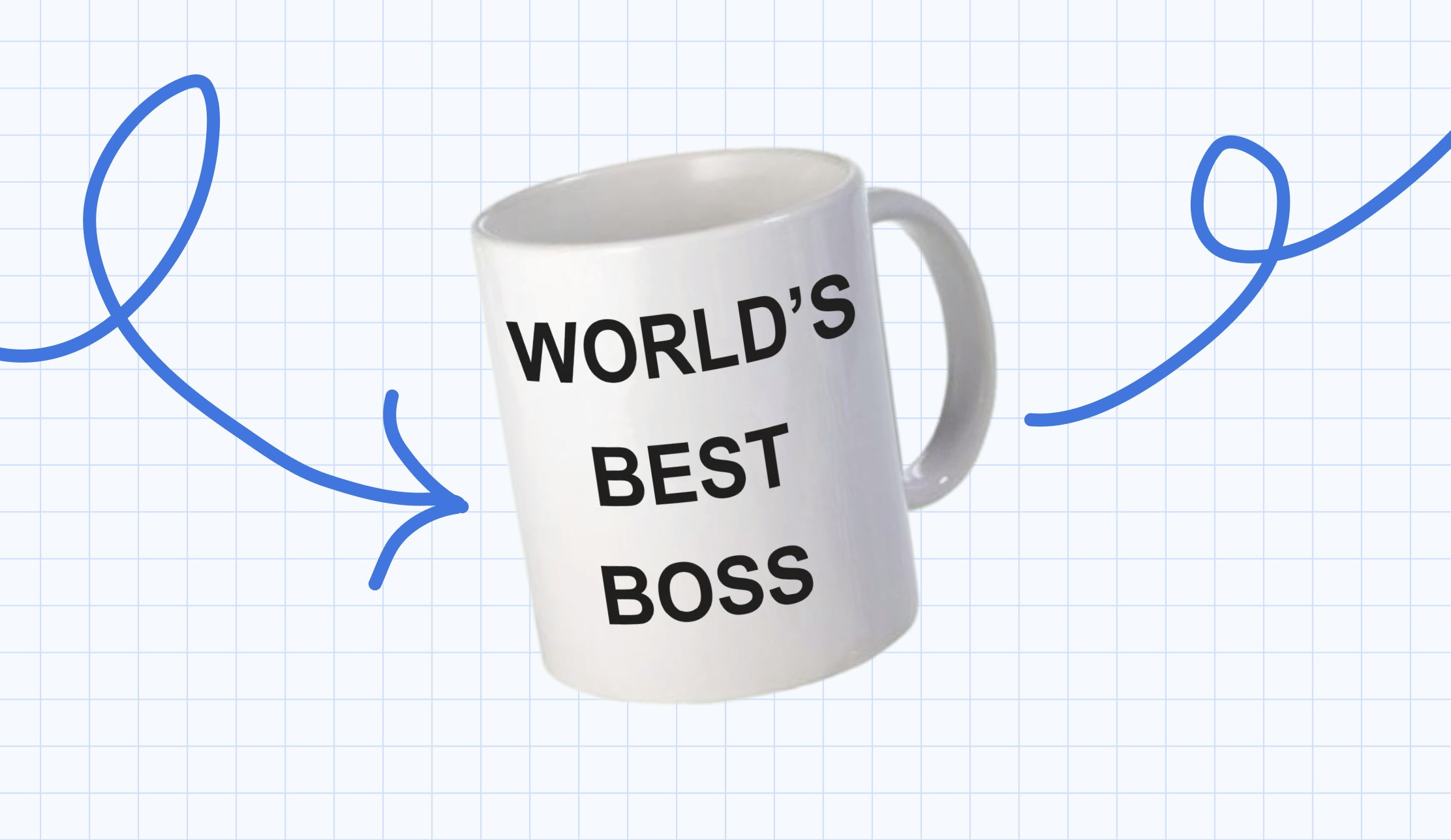 Mug with the words "World's best boss" written on the front.