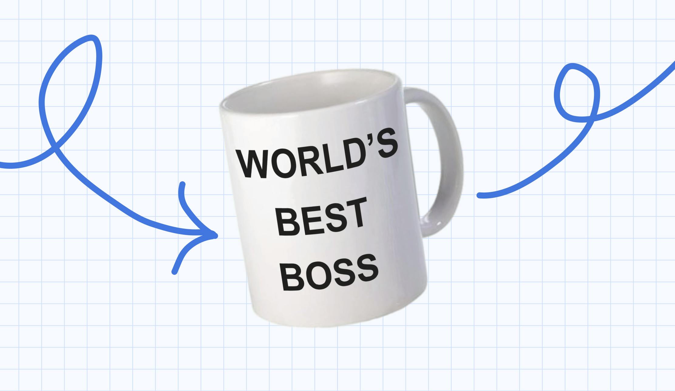 Mug with the words "World's best boss" written on the front.