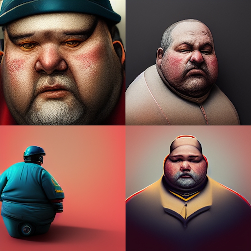 AI-generated image of a future delivery driver if bad habits remain unchecked