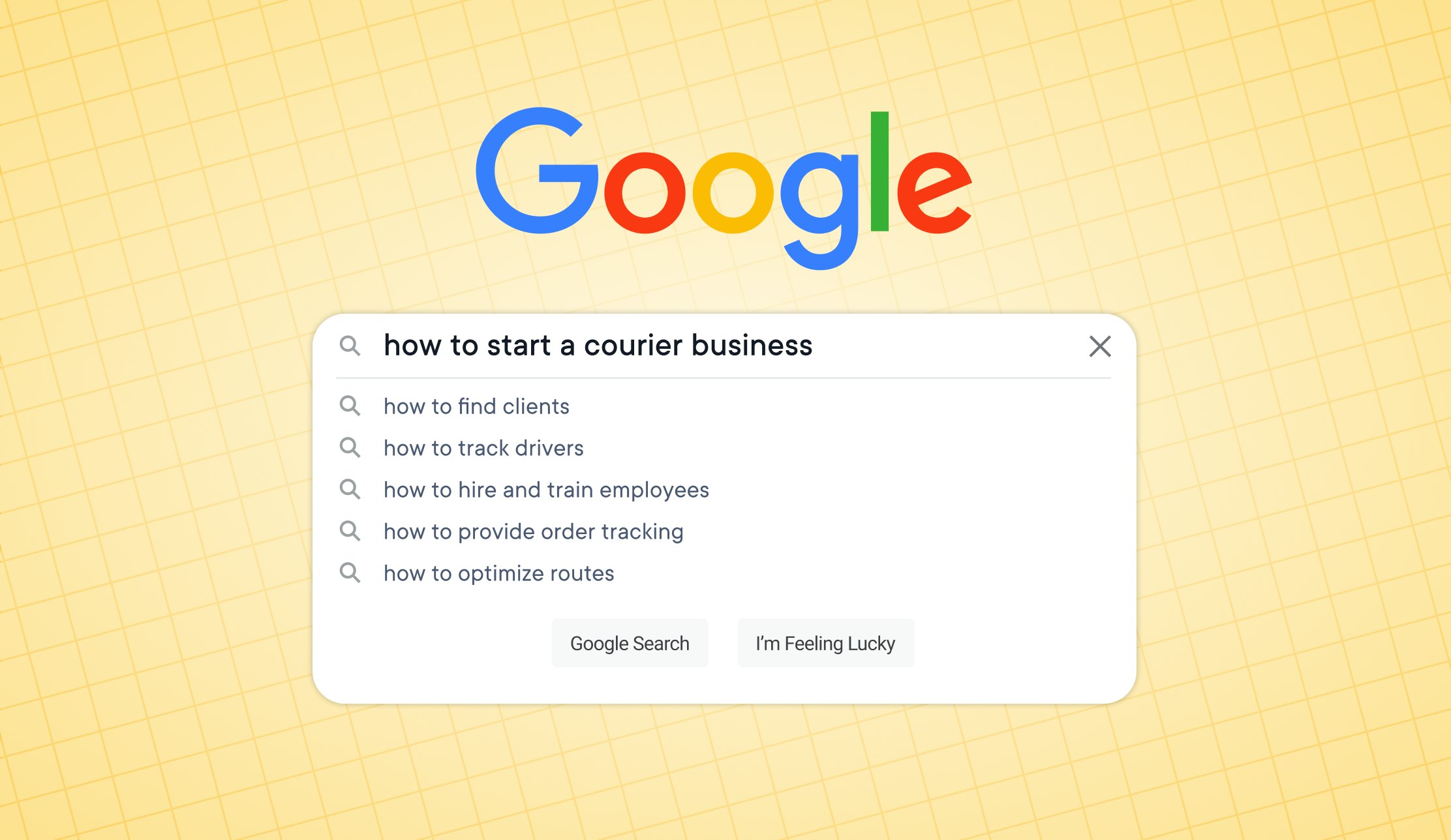 Google search of "How to start a courier business"