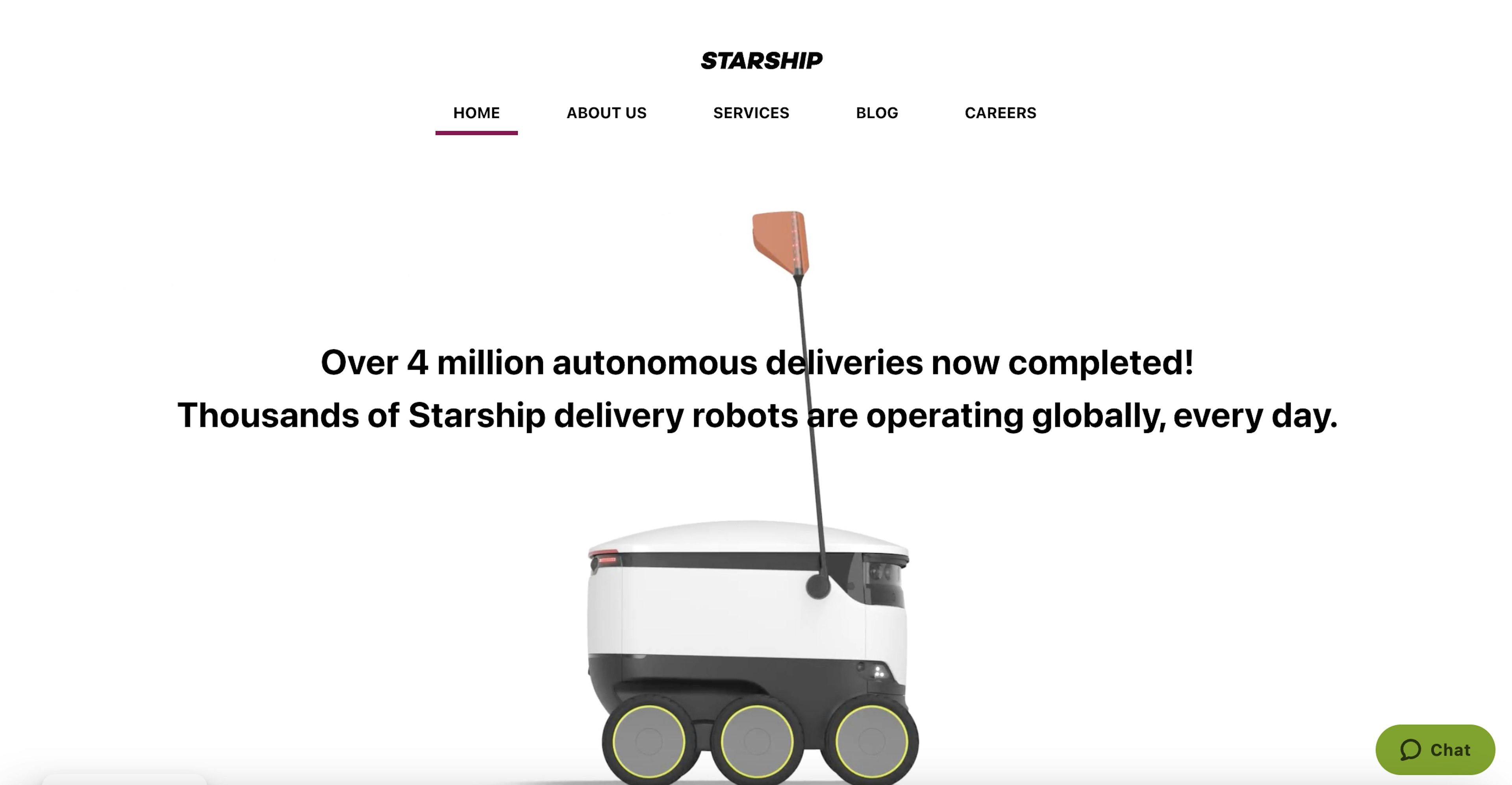 Starship technologies home page