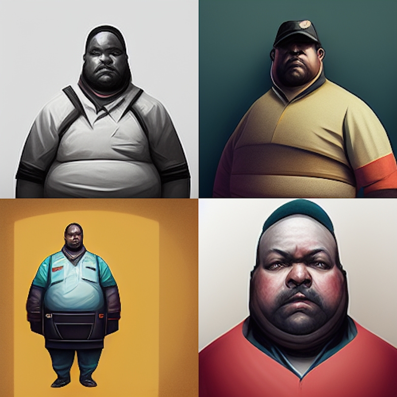 AI-genereated image of a future delivery driver if bad habits remain unchecked