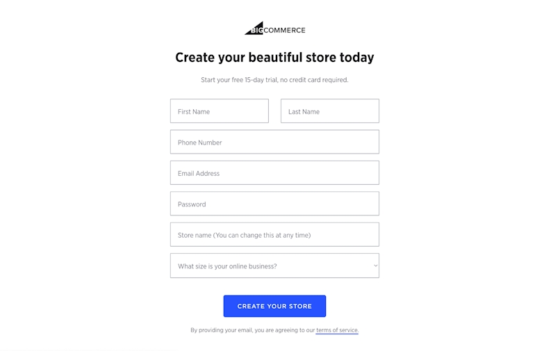 build big commerce store