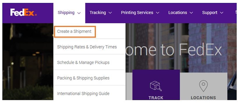 fedex create a shipment