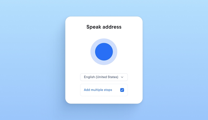 Voice commands help drivers add multiple stops to a route with just one hand.
