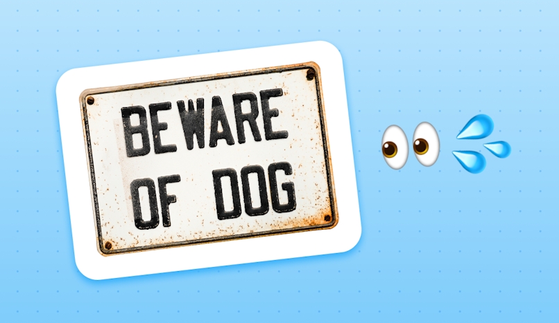 beware of dog sign