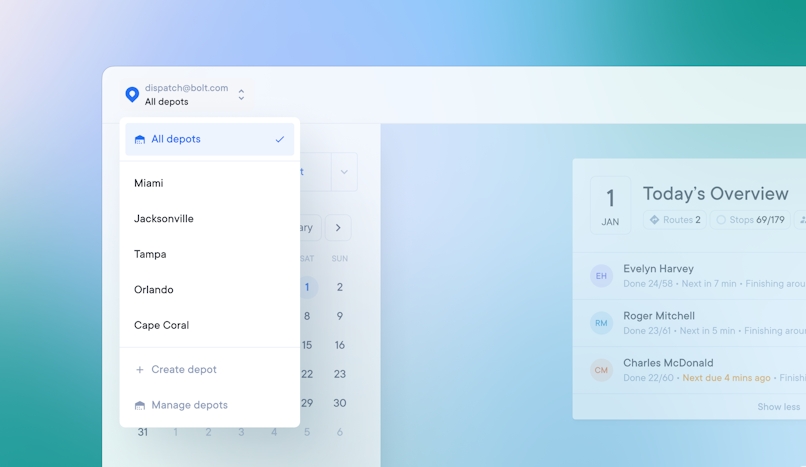 Add, and manage multiple depots with Circuit for Teams