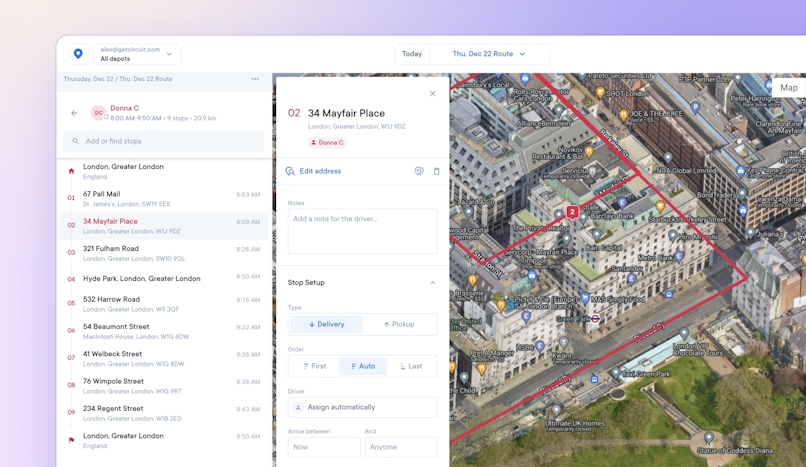 Circuit for Teams allows you to track your drivers in real-time.