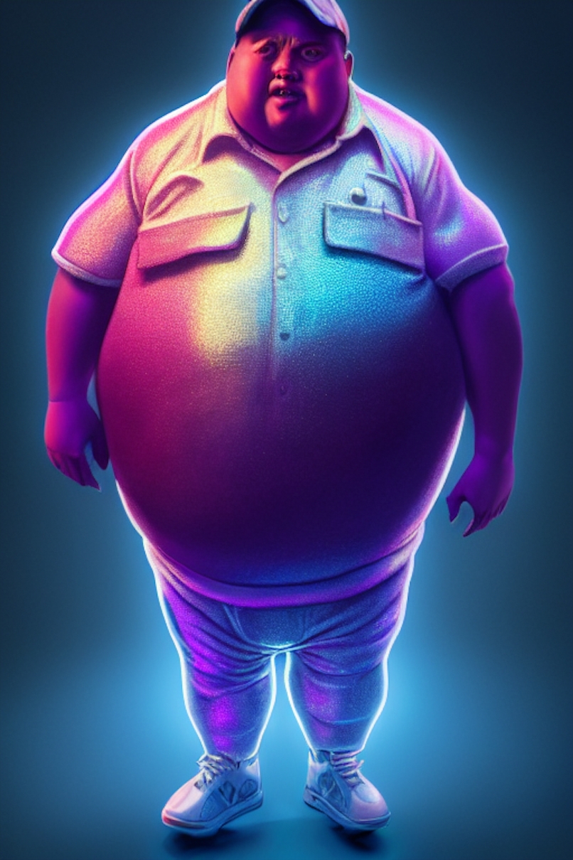 AI-generated image of a future delivery driver if bad habits remain unchecked