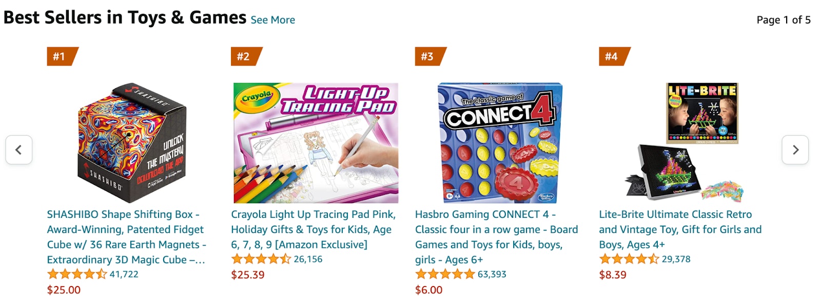 amazon best selling toys and games