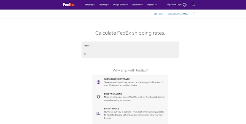 fedex postage calculator