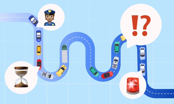 Road with maps graphic design