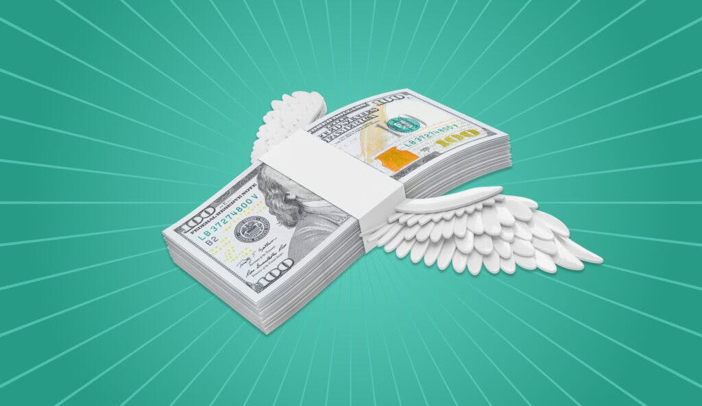 How Much to Charge Per Mile for Delivery: A stack of dollar bills with angel wings
