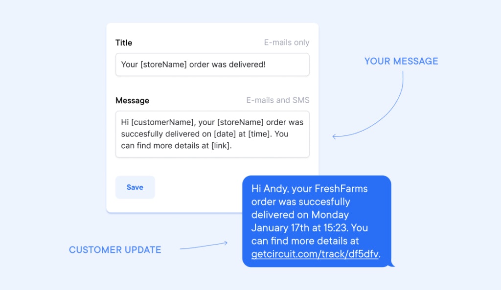 Keep customers informed with notifications and proof of delivery